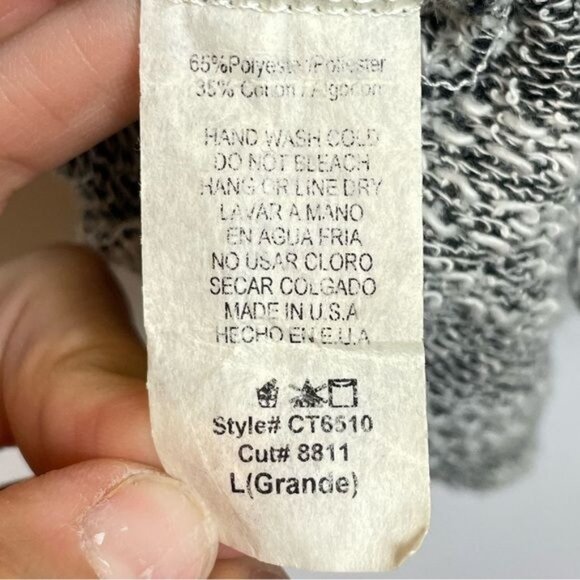 Pink Berry Gray Scoop Neck Sweater Distressed Skull Design Open Back Size Large - Picture 5 of 8